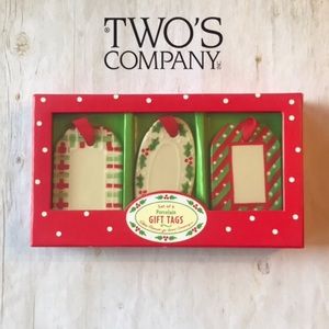Two’s Company Porcelain Gift Tags